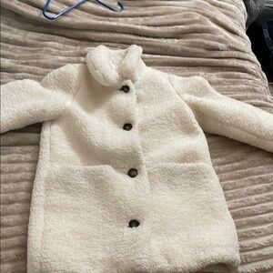 Zara Kids Cream Fleece Jacket